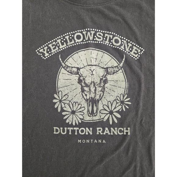Maurices Yellowstone 'Dutton Ranch' Montana Tee Women XXL Gray Novelty - Picture 2 of 4